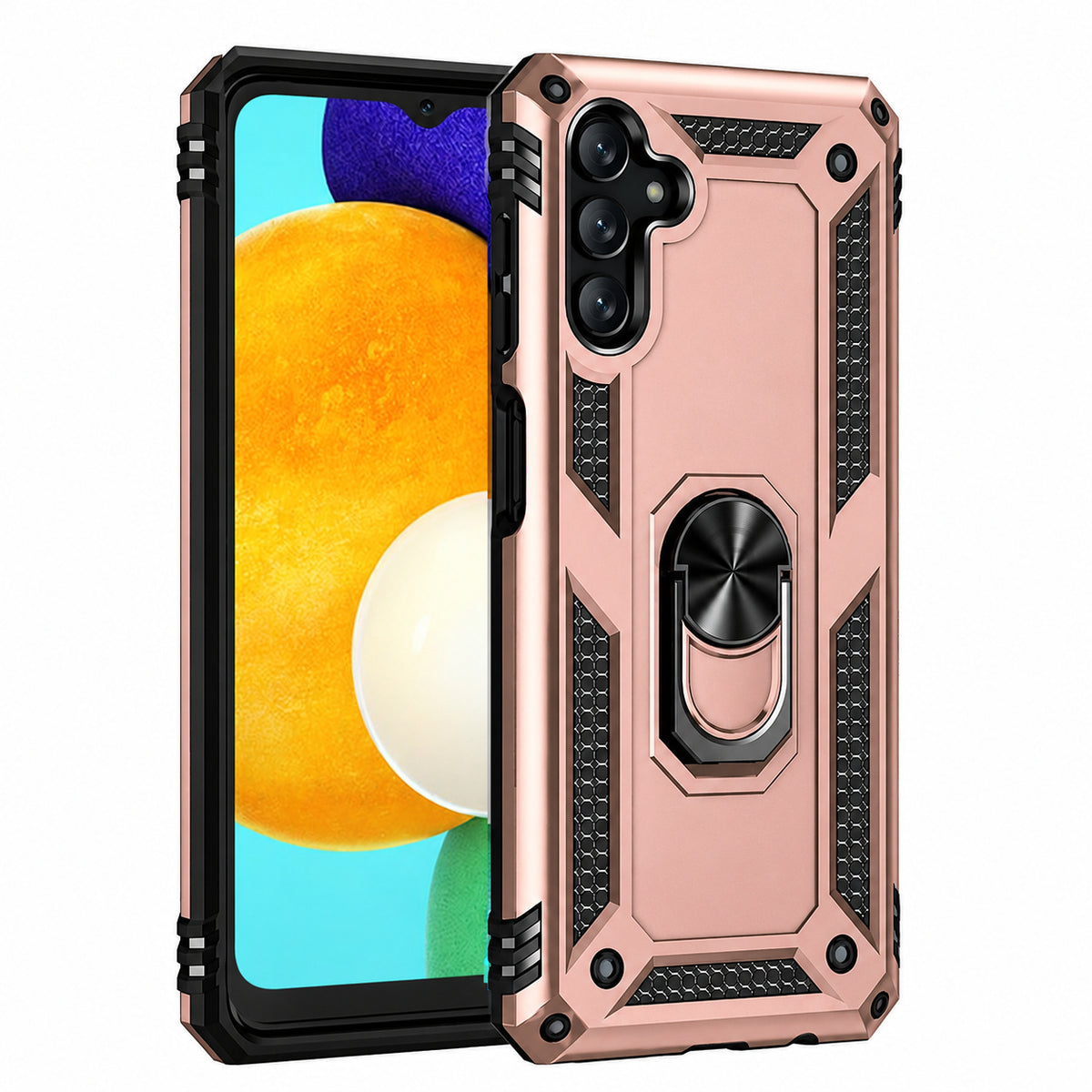 Anti-Drop Hybrid Case for Samsung Galaxy A15 5G - Rose Gold