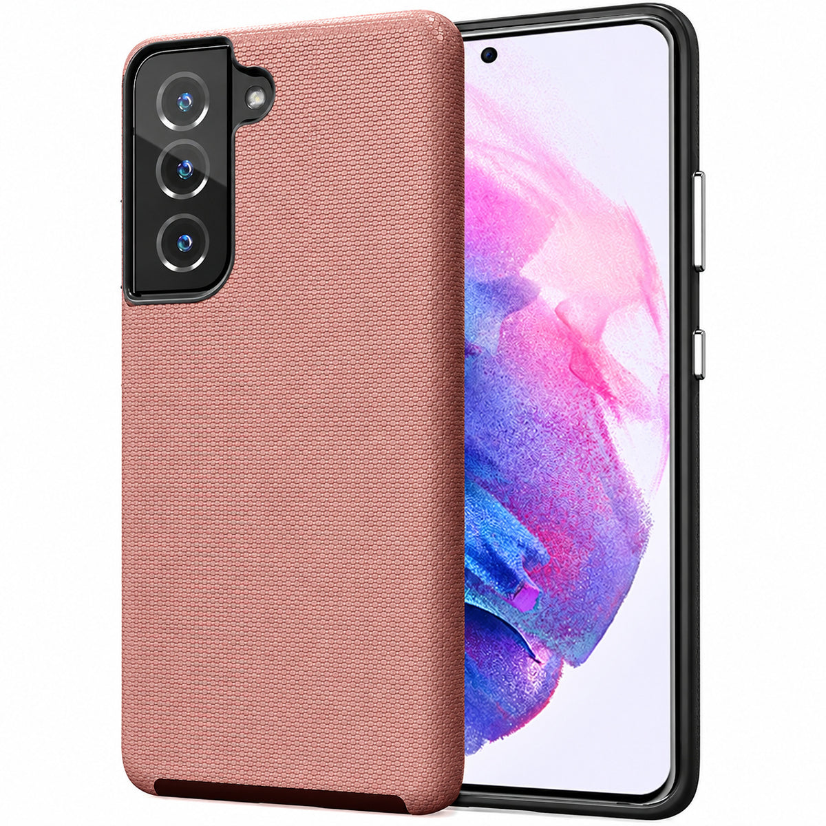 Dotted Comm Case for Samsung Galaxy S21 Plus - Rose Gold