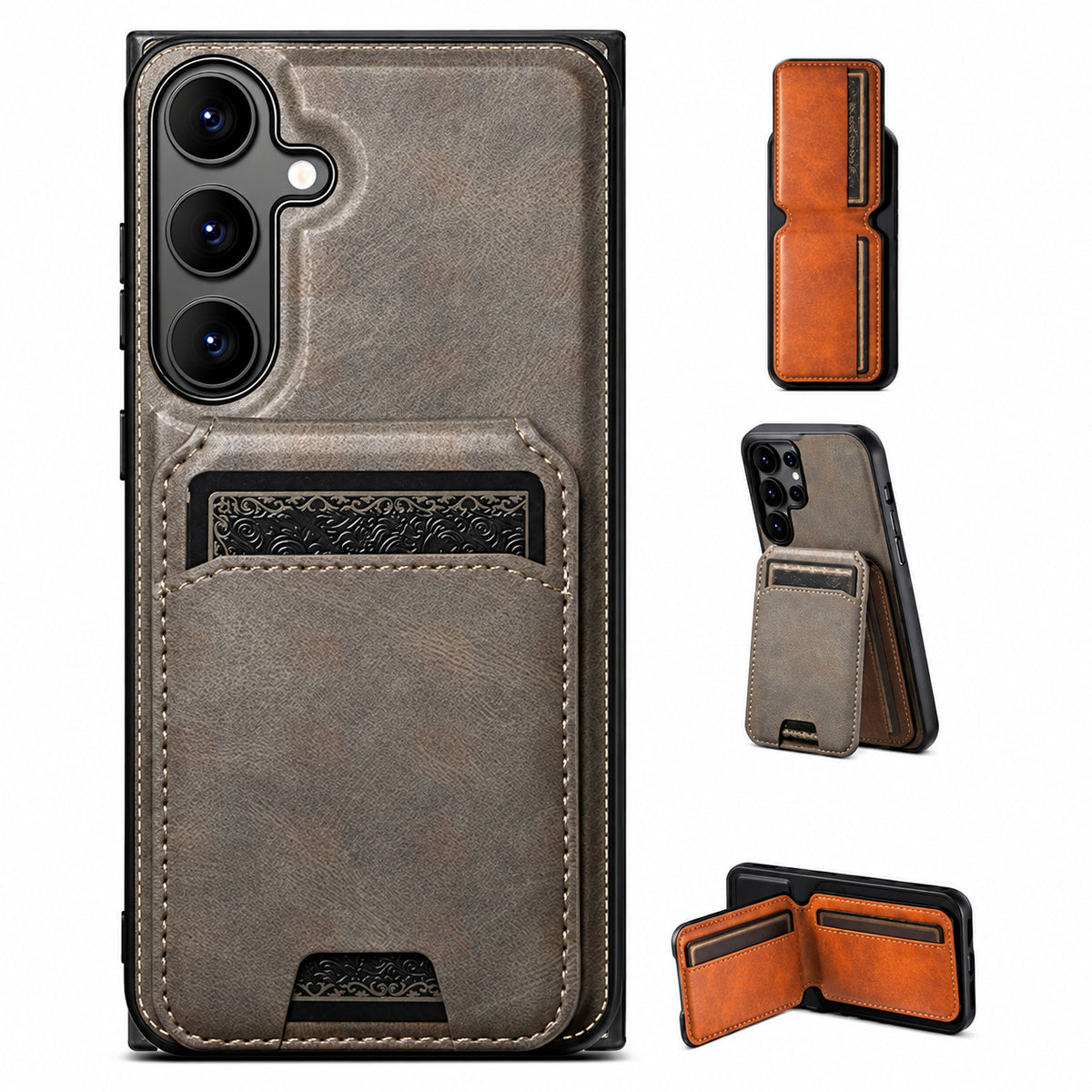 Stealth Wallet Case for Samsung Galaxy S24 - Grey