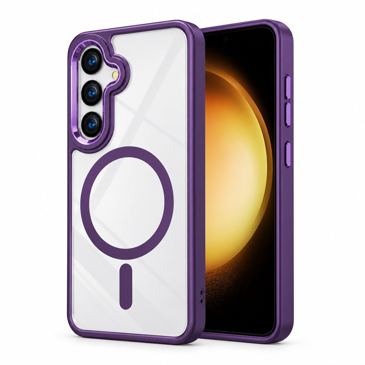 MagSafe Matt Ultra Hybrid Case for Samsung Galaxy S24 FE - Deep Purple