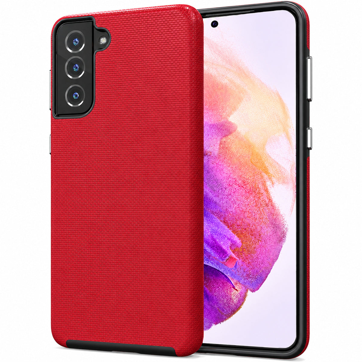 Dotted Comm Case for Samsung Galaxy S21 Plus - Red