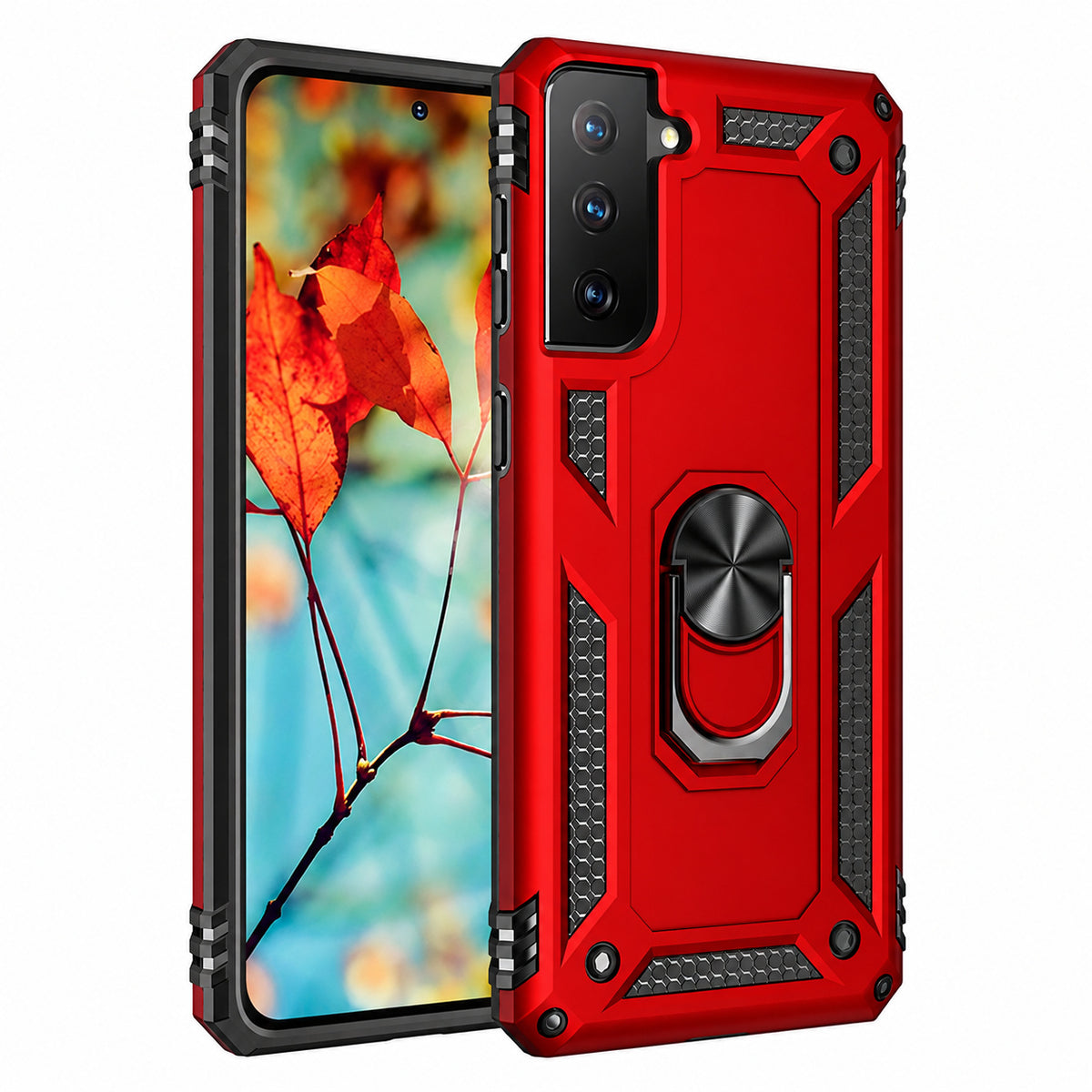 Anti-Drop Hybrid Case for Samsung Galaxy S22 - Red