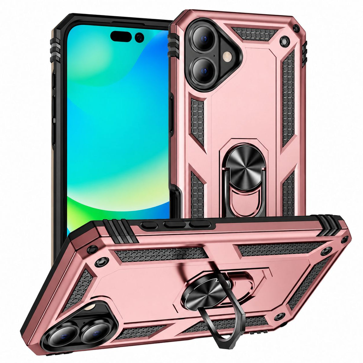 Anti-Drop Hybrid Case for Samsung Galaxy A06 - Rose Gold
