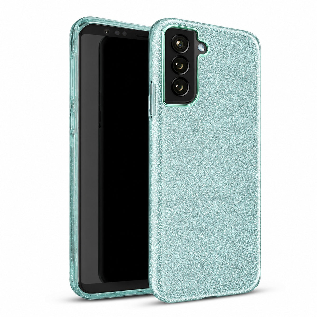 3-in-1 Glitter Case for Samsung Galaxy S22 Plus - Teal
