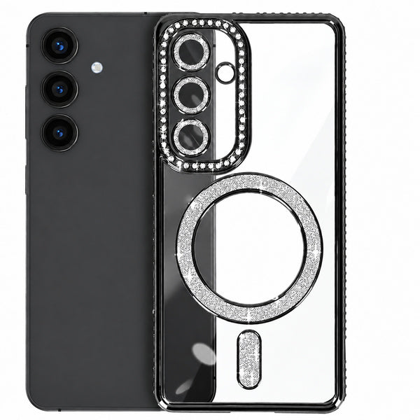 Glitter Electroplated Magsafe Case for Samsung Galaxy A18 / A17 - Black