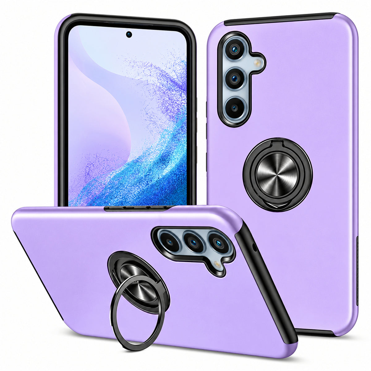 Swirl Invisible Ring Case for Samsung Galaxy A36 - Light Purple