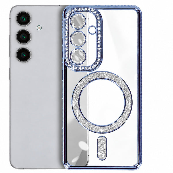 Glitter Electroplated Magsafe Case for Samsung Galaxy A18 / A17 - Blue