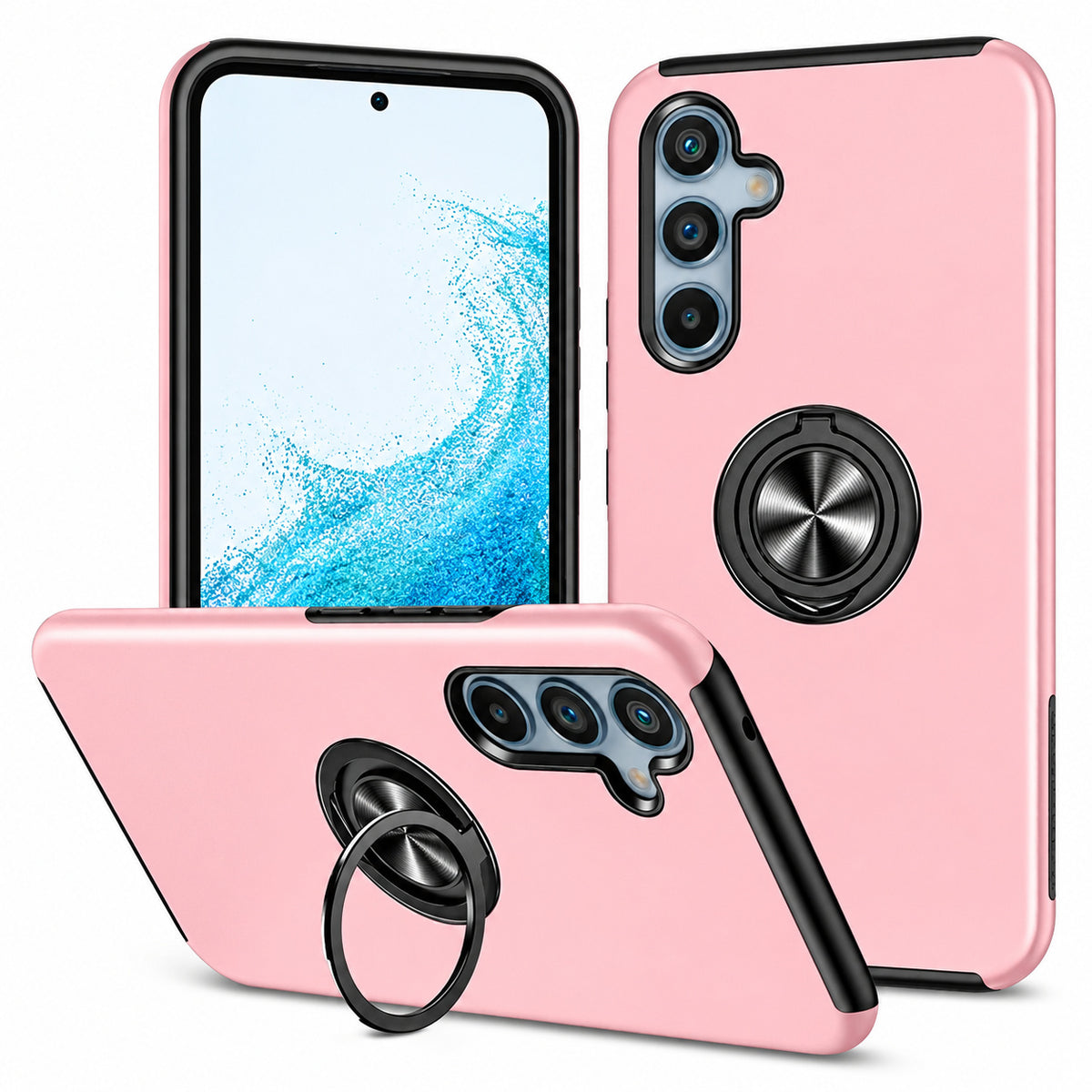 Swirl Invisible Ring Case for Samsung Galaxy A36 - Pink