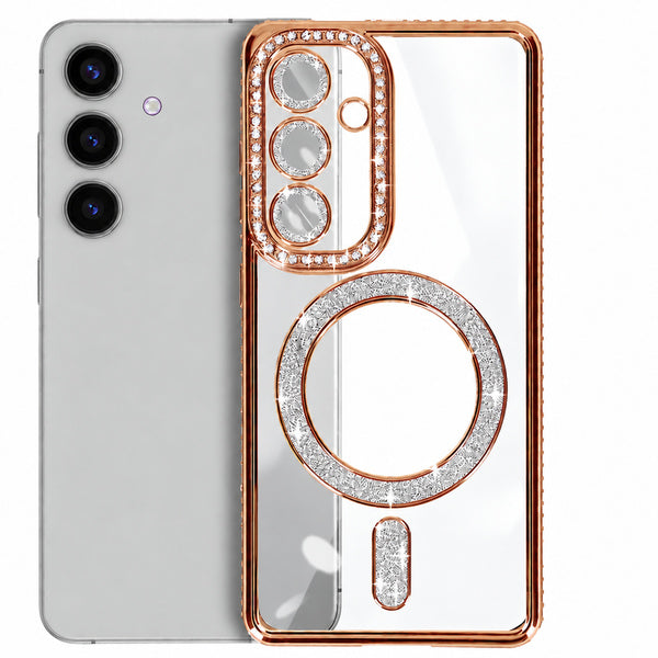 Glitter Electroplated Magsafe Case for Samsung Galaxy A18 / A17 - Gold
