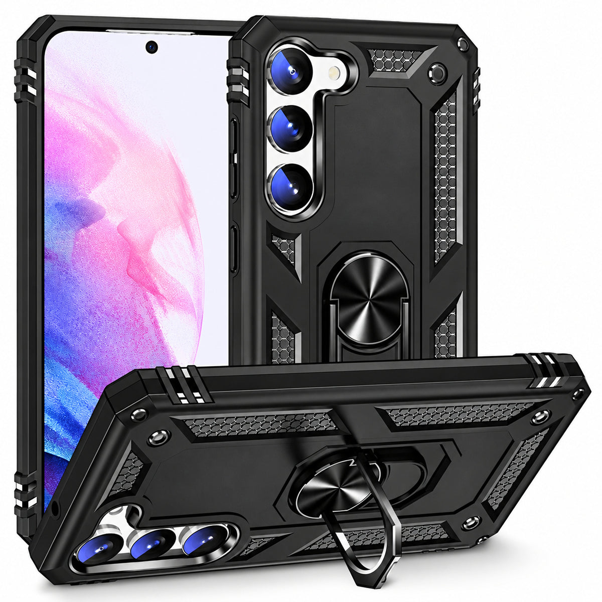 Anti-Drop Hybrid Case for Samsung Galaxy S23 - Black