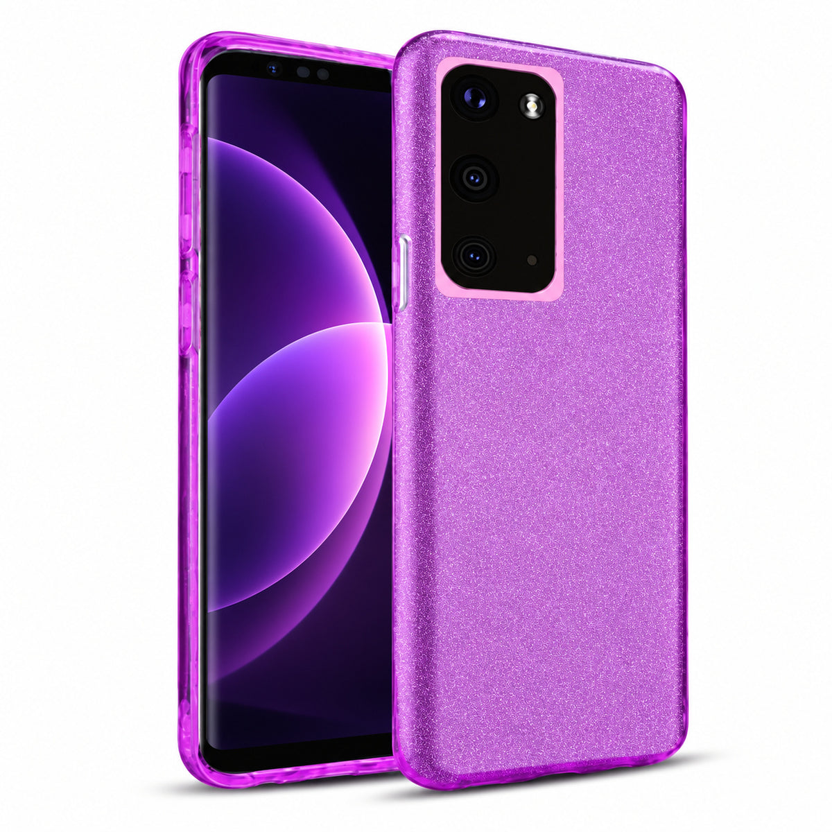 3-in-1 Glitter Case for Samsung Galaxy S21 Ultra - Purple