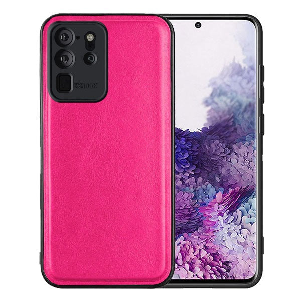 Pleather Case for Samsung Galaxy S20 Ultra - Hot Pink