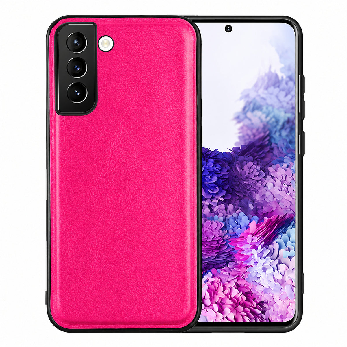 Pleather Case for Samsung Galaxy S21 Plus - Hot Pink