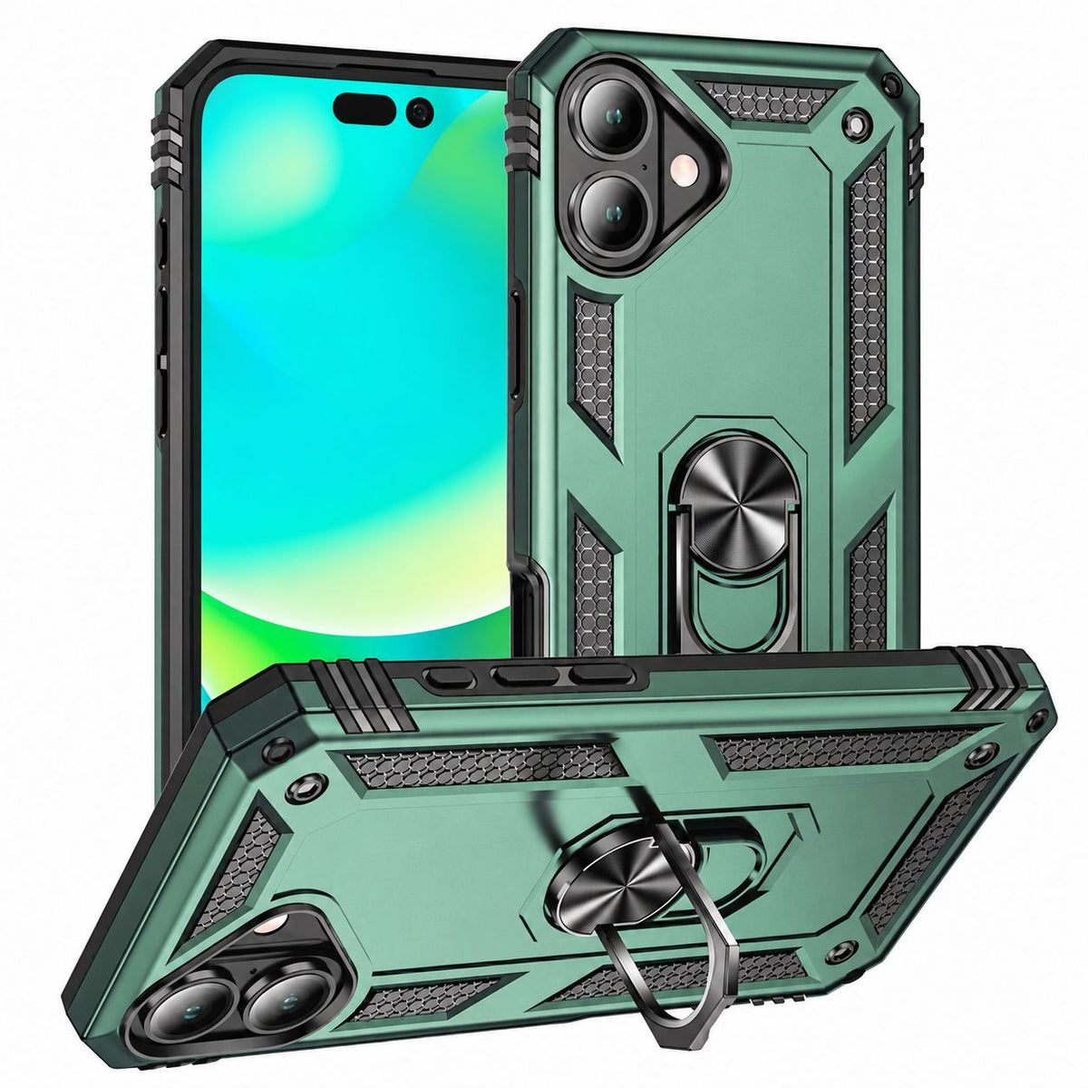 Anti-Drop Hybrid Case for Samsung Galaxy A07 - Midnight Green