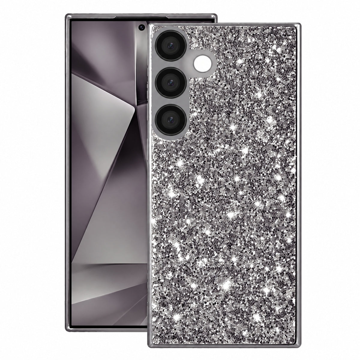 Luxury Rhinestone Case for Samsung Galaxy S25 Plus - Grey