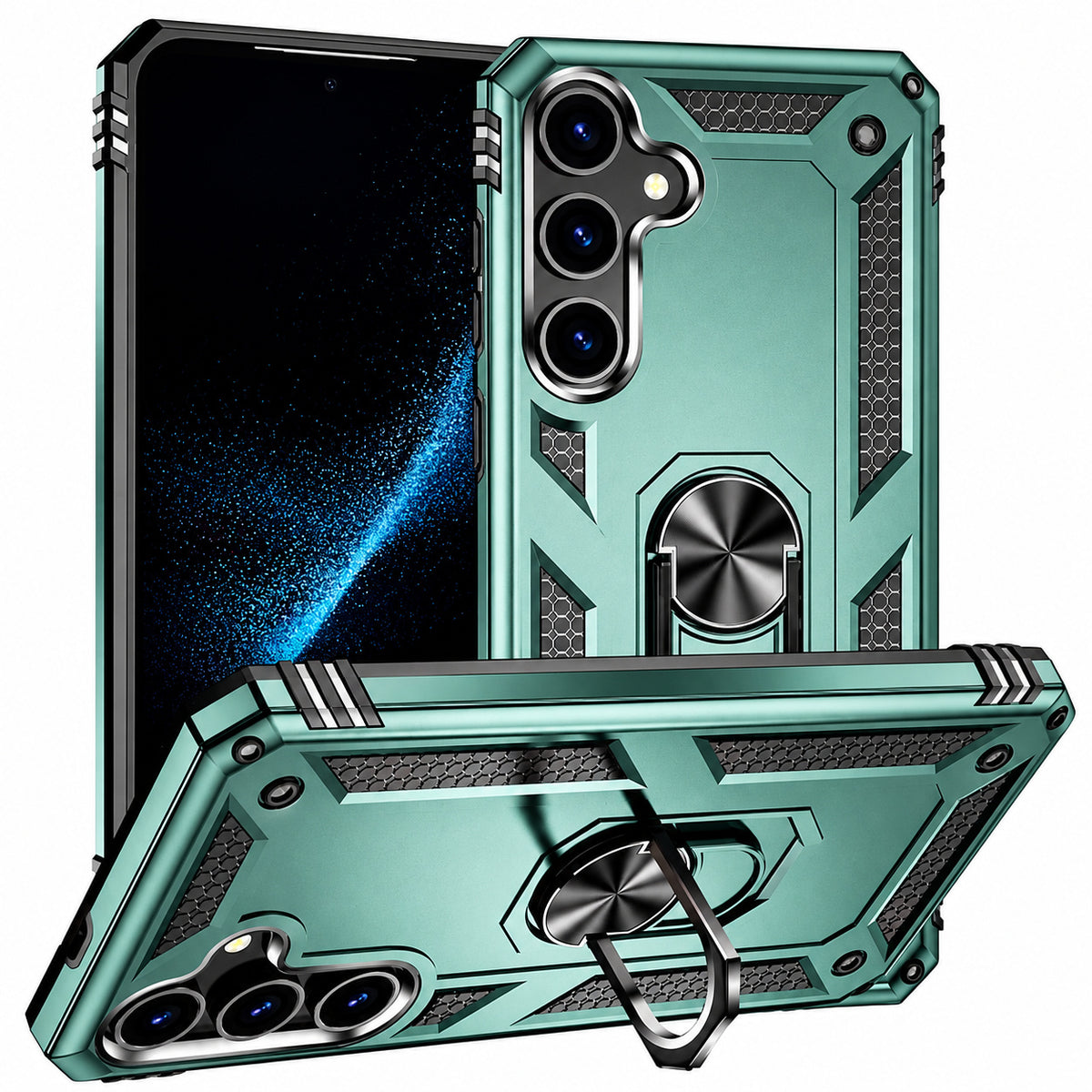 Anti-Drop Hybrid Case for Samsung Galaxy A37 - Midnight Green