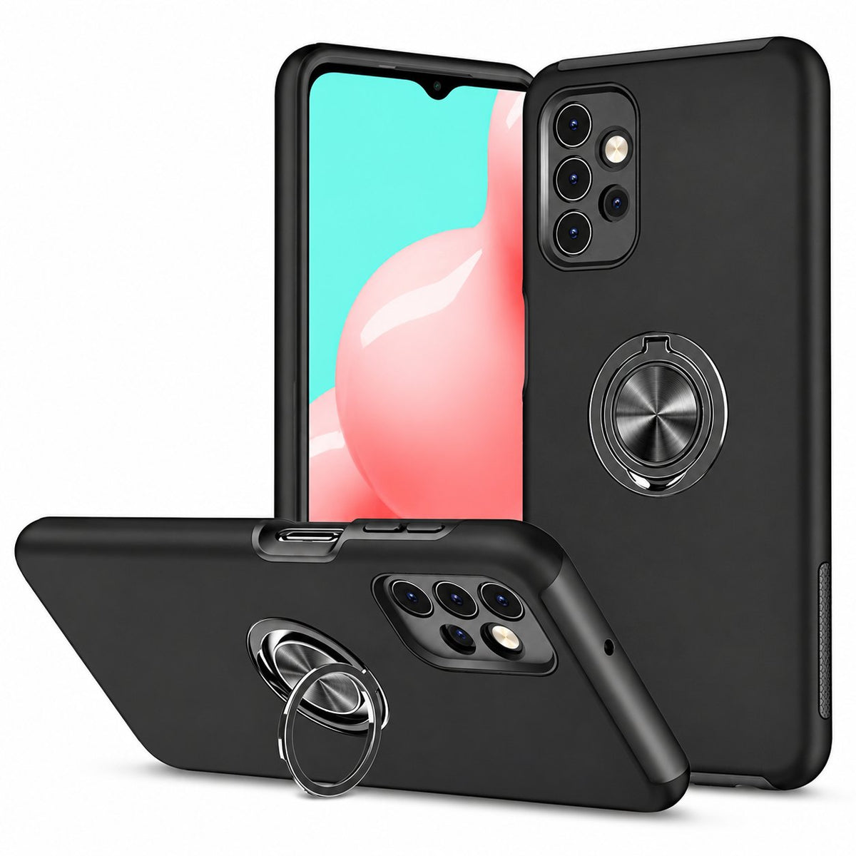 Swirl Invisible Ring Case for Samsung Galaxy A51 - Black