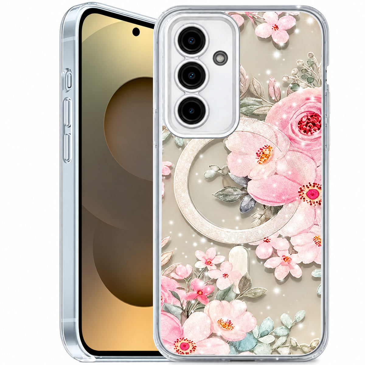 MagSafe Floret Case Samsung Galaxy S25 FE - Light Pink Flower