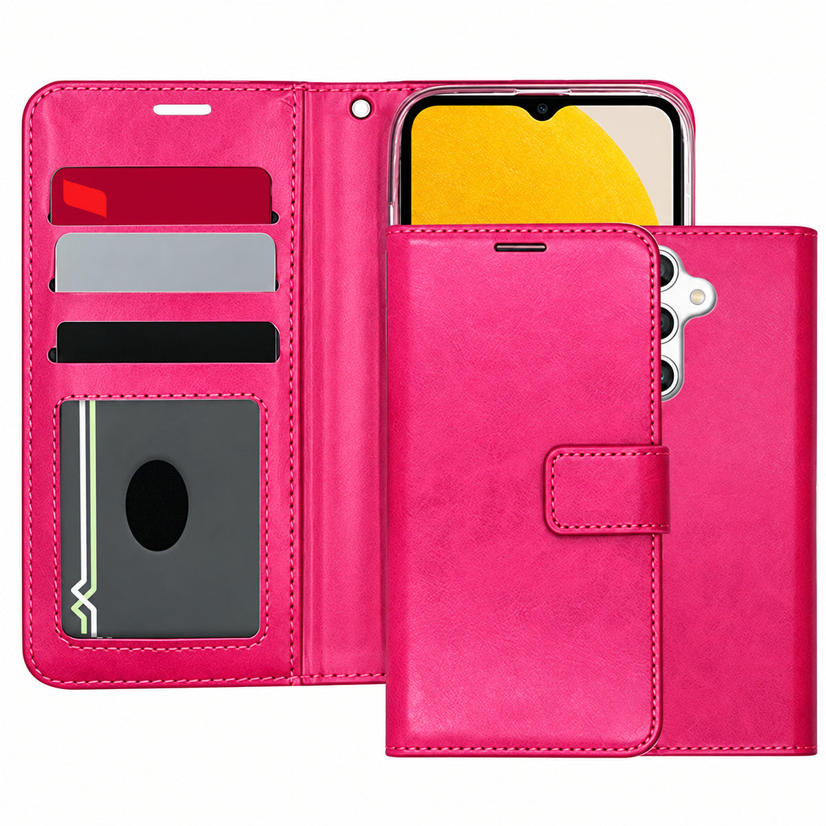 Photo ID Wallet for Samsung Galaxy S23 FE - Hot Pink