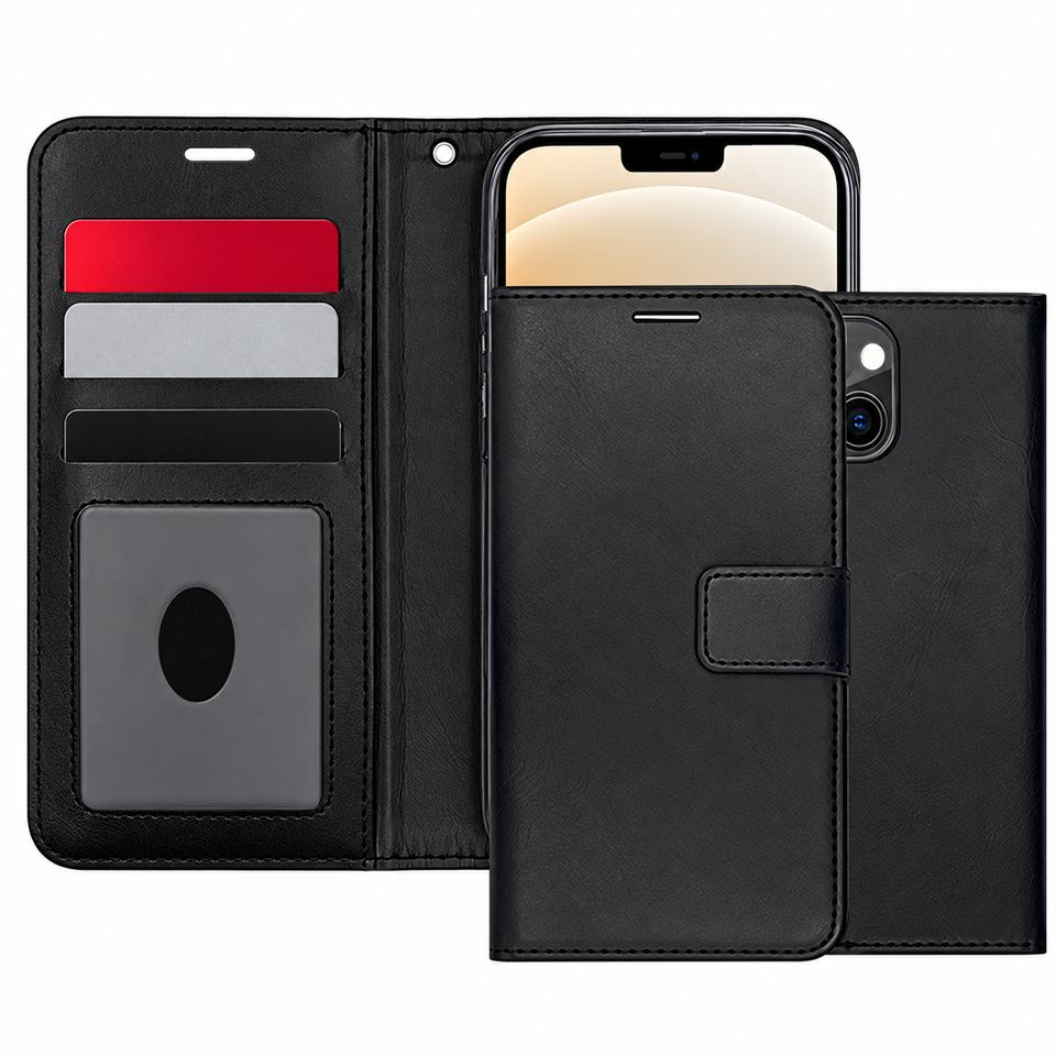 Photo ID Wallet for Apple iPhone 13 Mini/12 Mini - Black