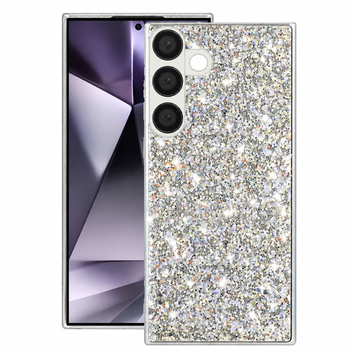 Luxury Rhinestone Case for Samsung Galaxy S25 Plus - Silver