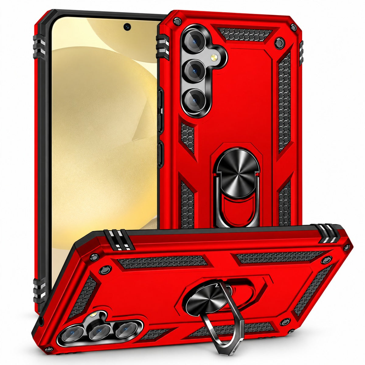 Anti-Drop Hybrid Case for Samsung Galaxy S24 FE - Red