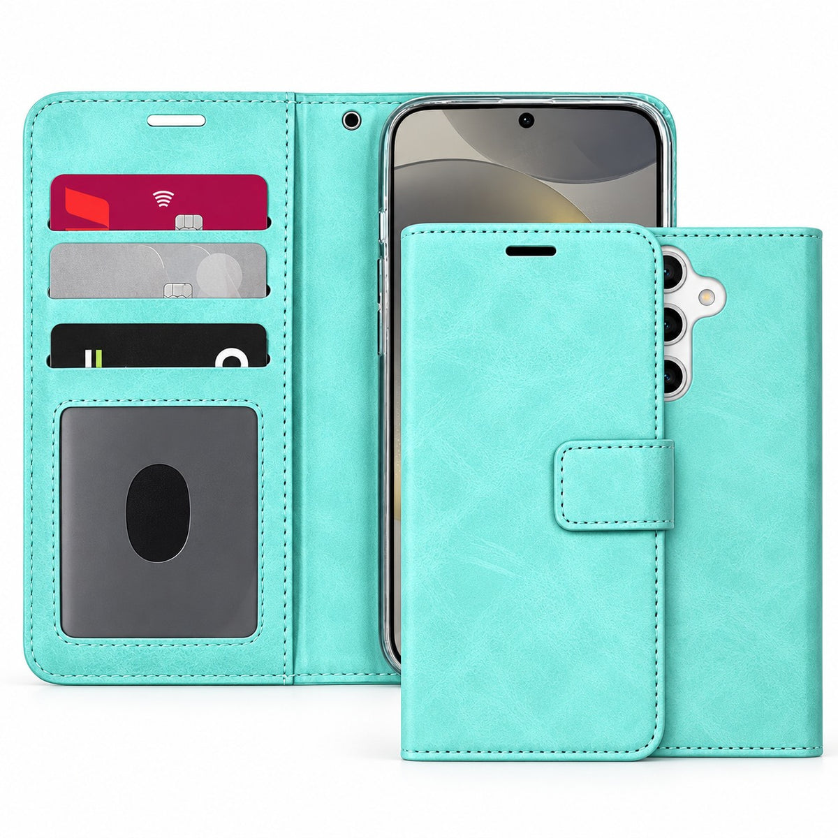 Photo ID Wallet Case for Samsung Galaxy S24 FE - Teal