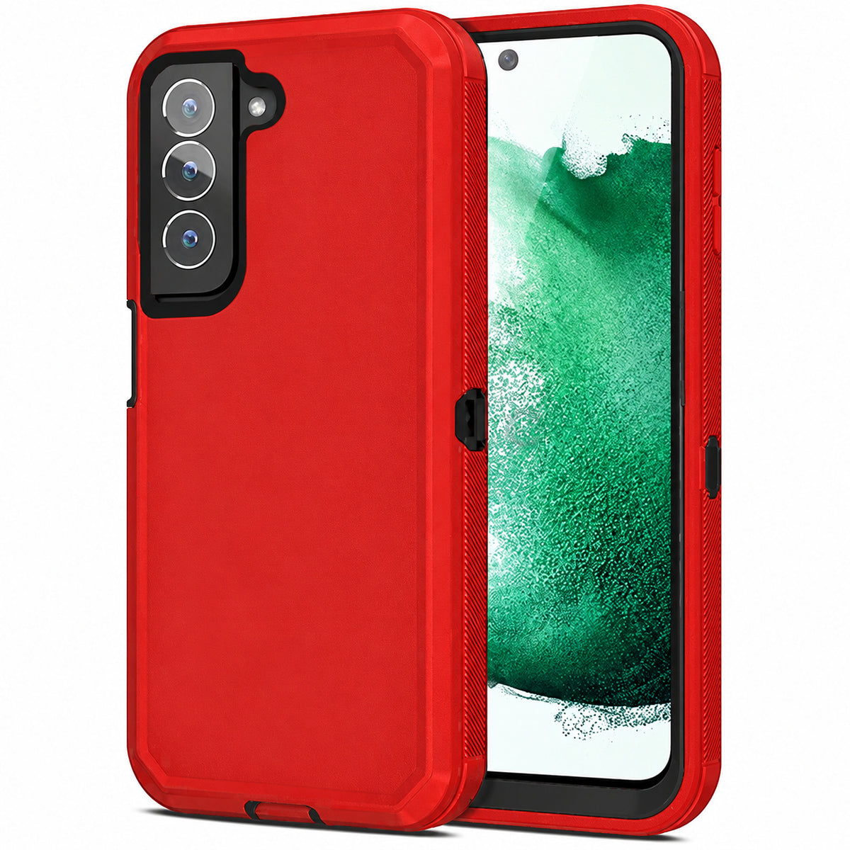 Triple Protection Case for Samsung Galaxy S23 - Red