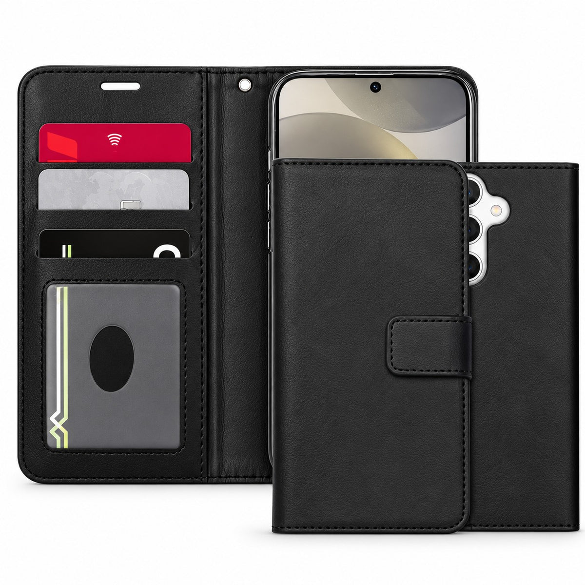 Photo ID Wallet Case for Samsung Galaxy S24 FE - Black