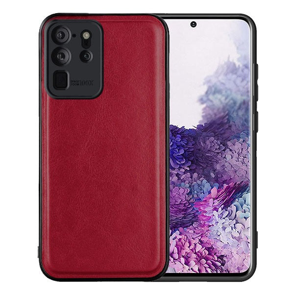 Pleather Case for Samsung Galaxy S20 Ultra - Wine