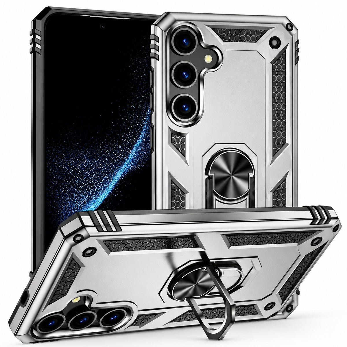 Anti-Drop Hybrid Case for Samsung Galaxy S24 Plus - Grey