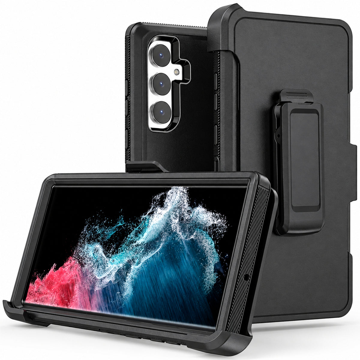Triple Protection Case with Clip for Samsung Galaxy S26 FE - Black