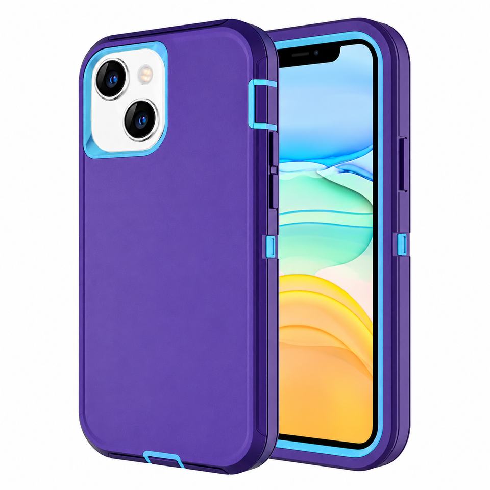 Triple Protection Case for Apple iPhone 13 Mini/12 Mini - Purple
