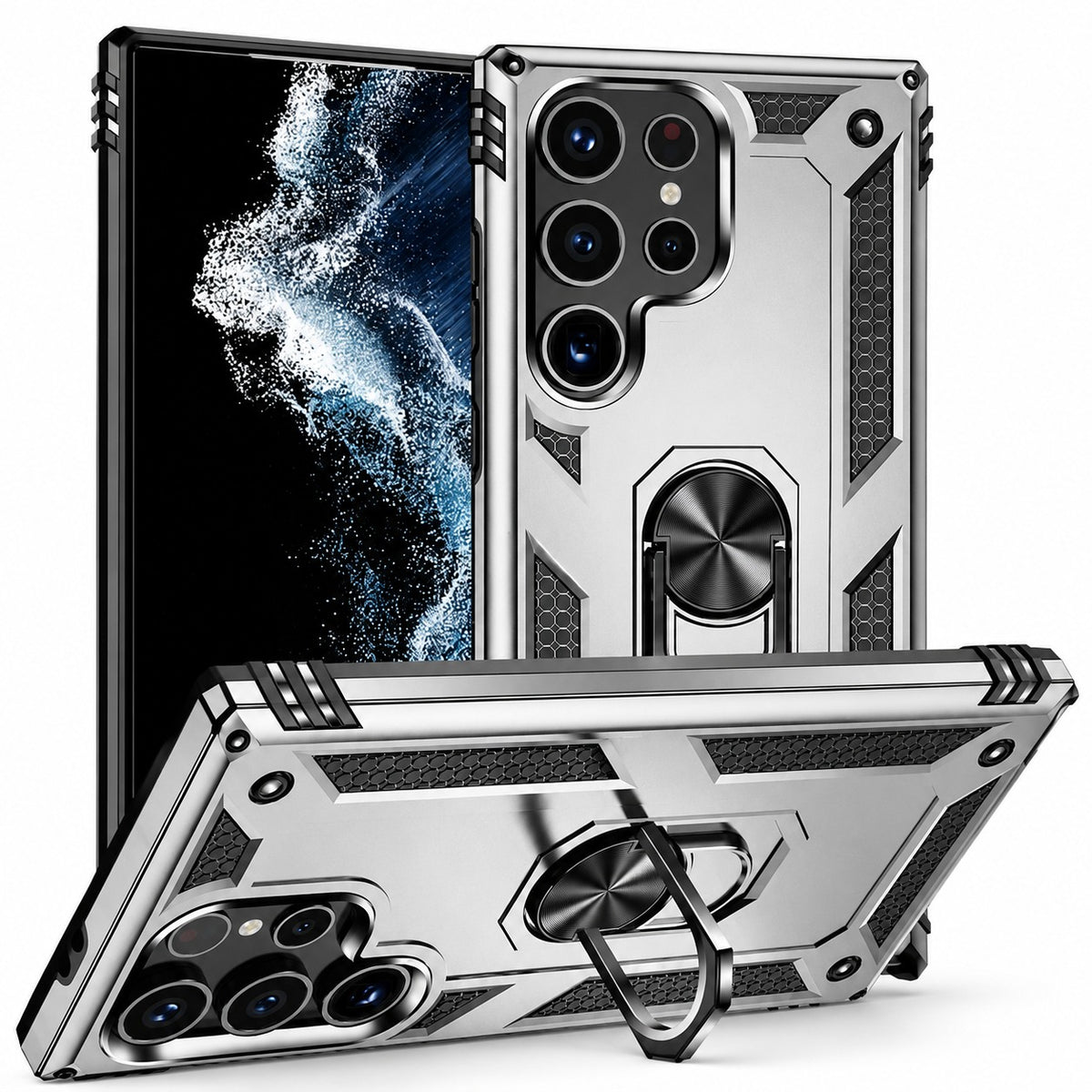 Anti-Drop Hybrid Case for Samsung Galaxy S24 Ultra - Grey
