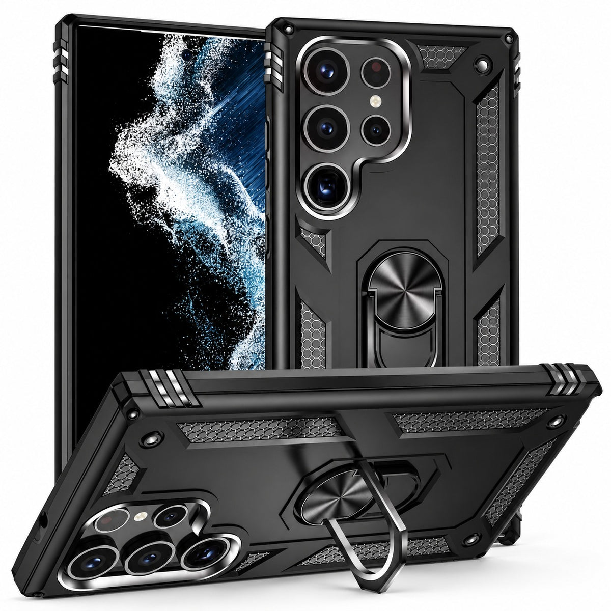 Anti-Drop Hybrid Case for Samsung Galaxy S24 Ultra - Black
