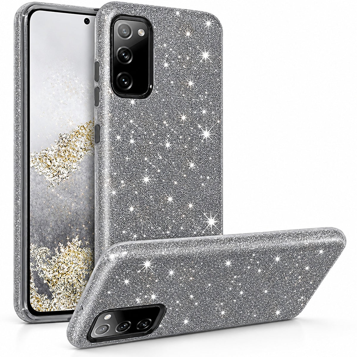 3-in-1 Glitter for Samsung Galaxy S24 Plus - Black