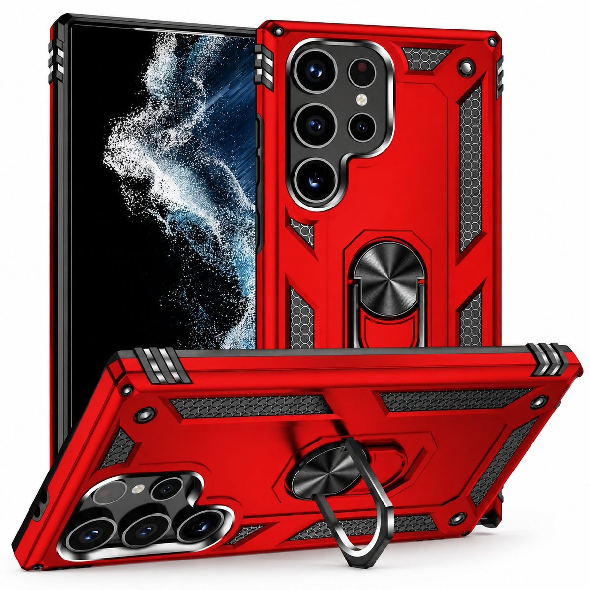 Anti-Drop Hybrid Case for Samsung Galaxy S24 Ultra - Red