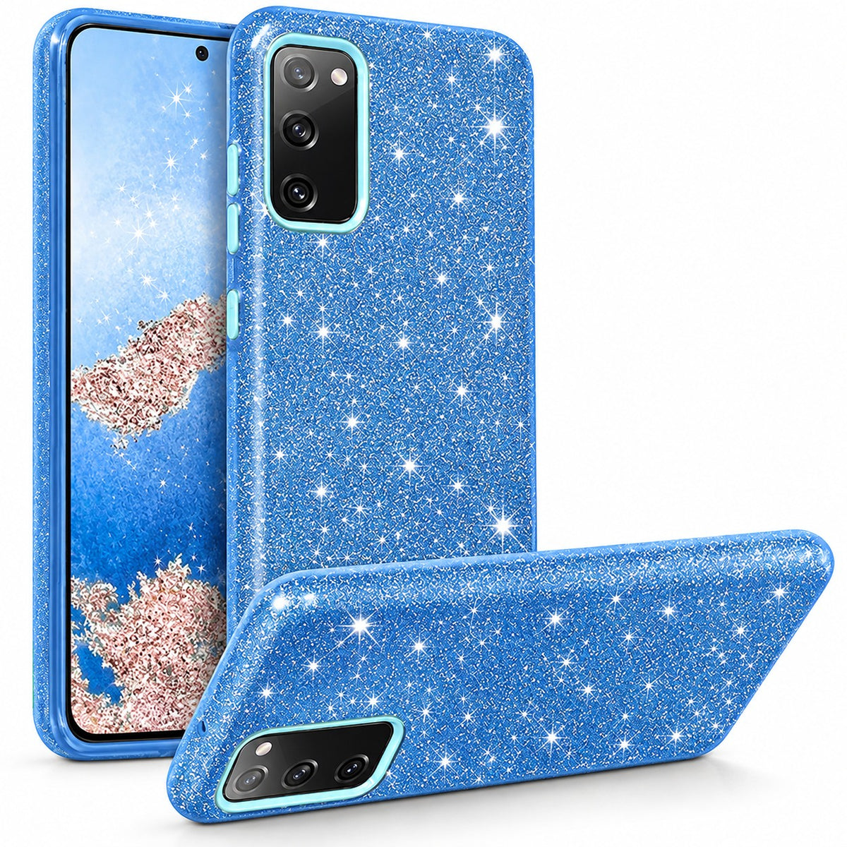 3-in-1 Glitter for Samsung Galaxy S24 Plus - Blue