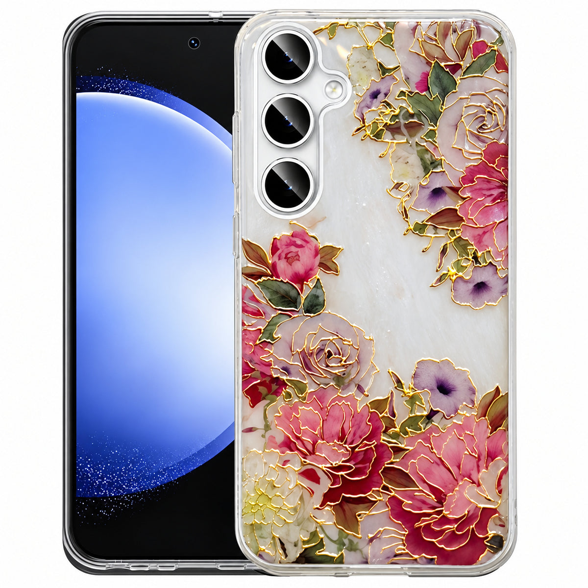 2 In 1 for Samsung Galaxy S23 FE - Pink Floral