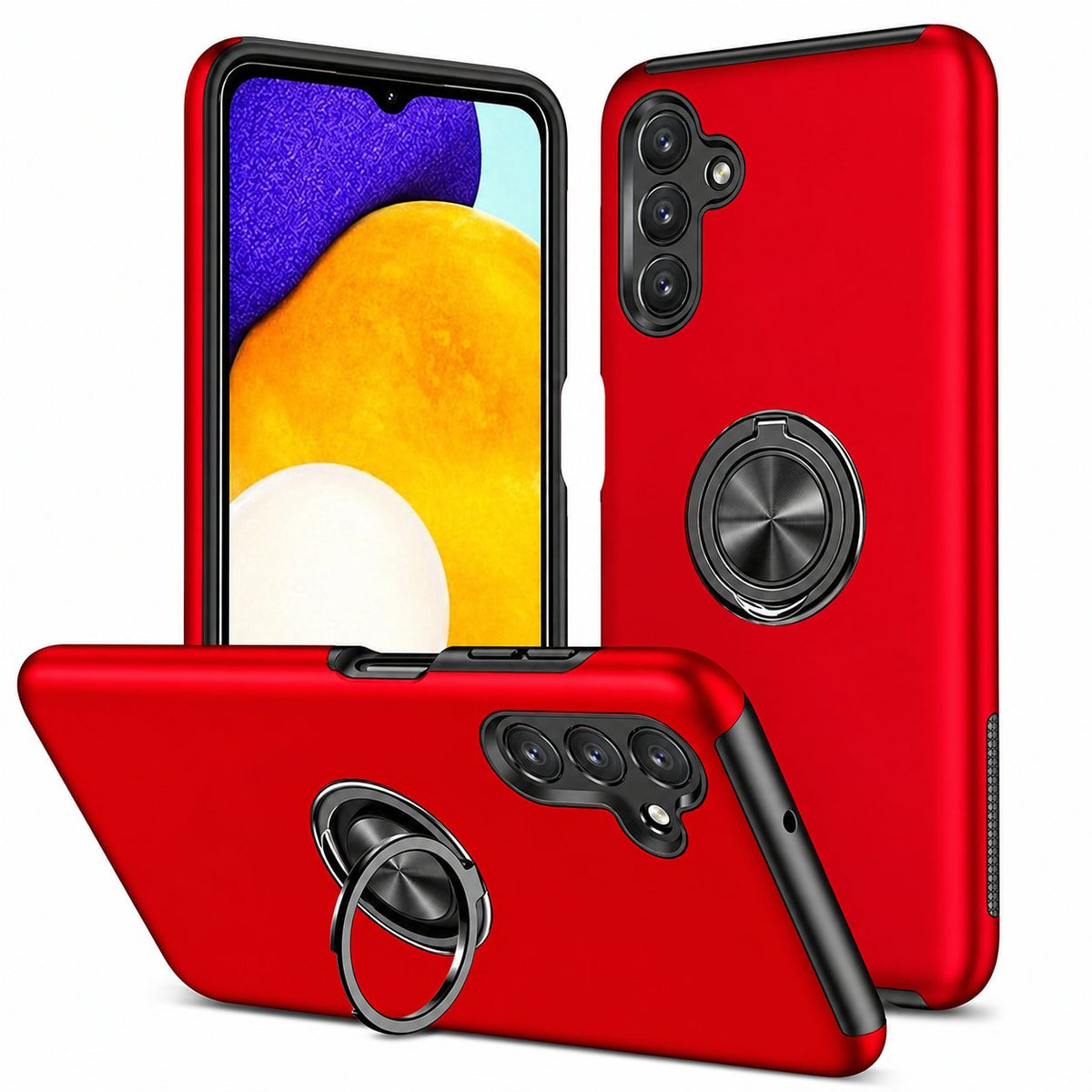 Swirl Invisible Ring Case for Samsung Galaxy A13 5G / A04S - Red