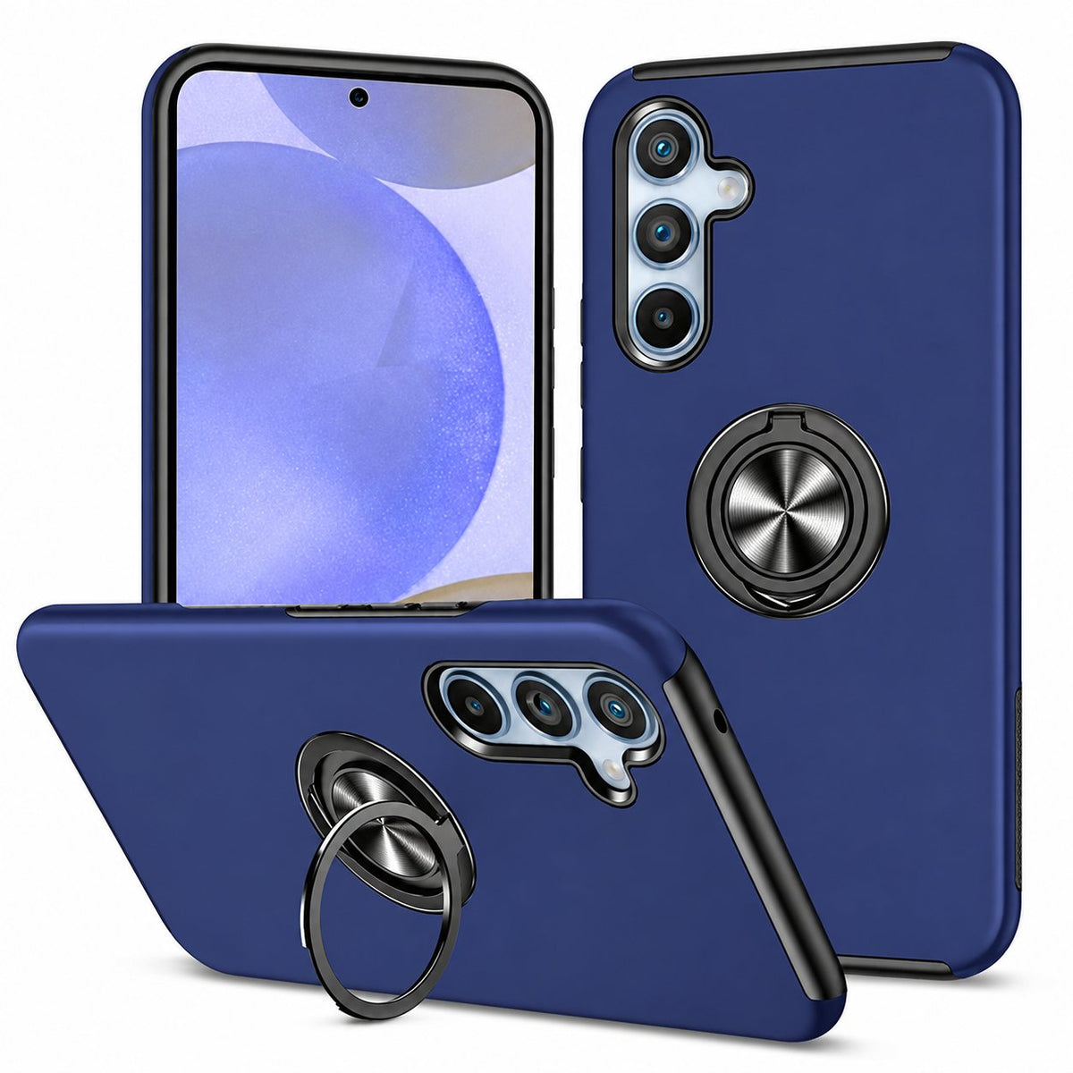 Swirl Invisible Ring Case for Samsung Galaxy A27 - Navy