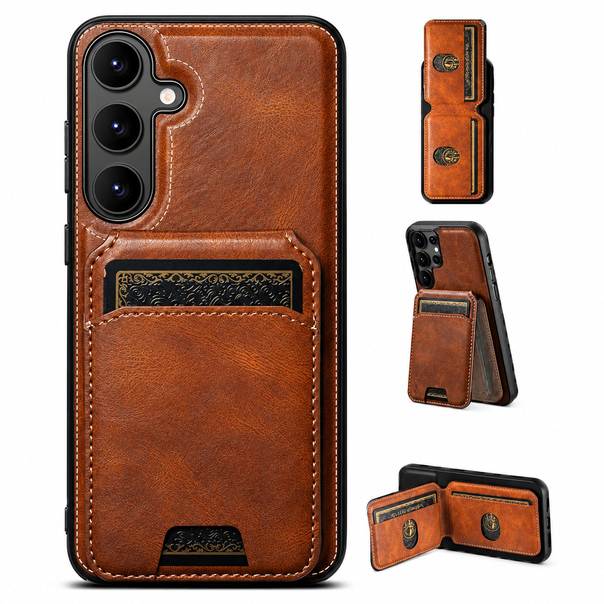 Stealth Wallet Case for Samsung Galaxy S25 FE - Brown