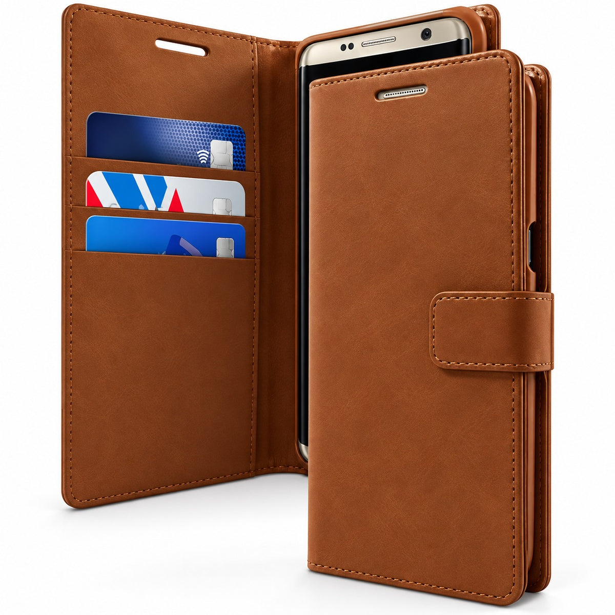 BlueMoon Diary (Goospery) for Samsung Galaxy S24 Plus - Brown