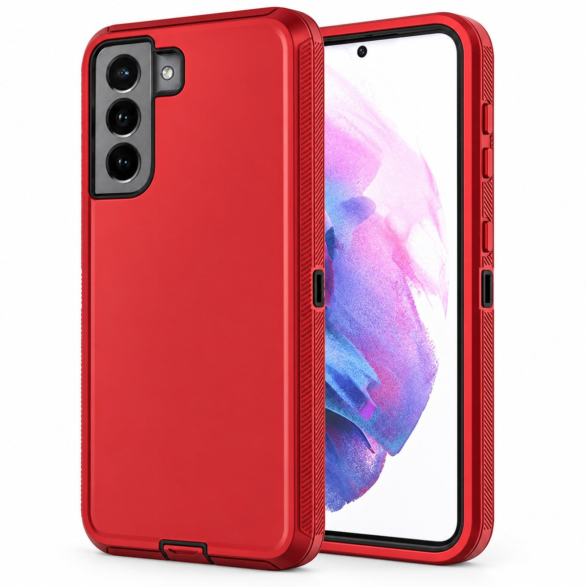 Triple Protection Case for Samsung Galaxy S22 Plus - Red