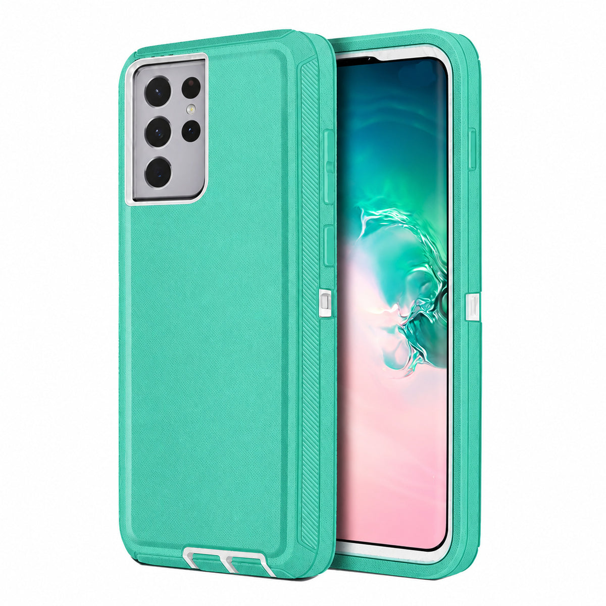 Triple Protection Case for Samsung Galaxy S21 Ultra - Teal