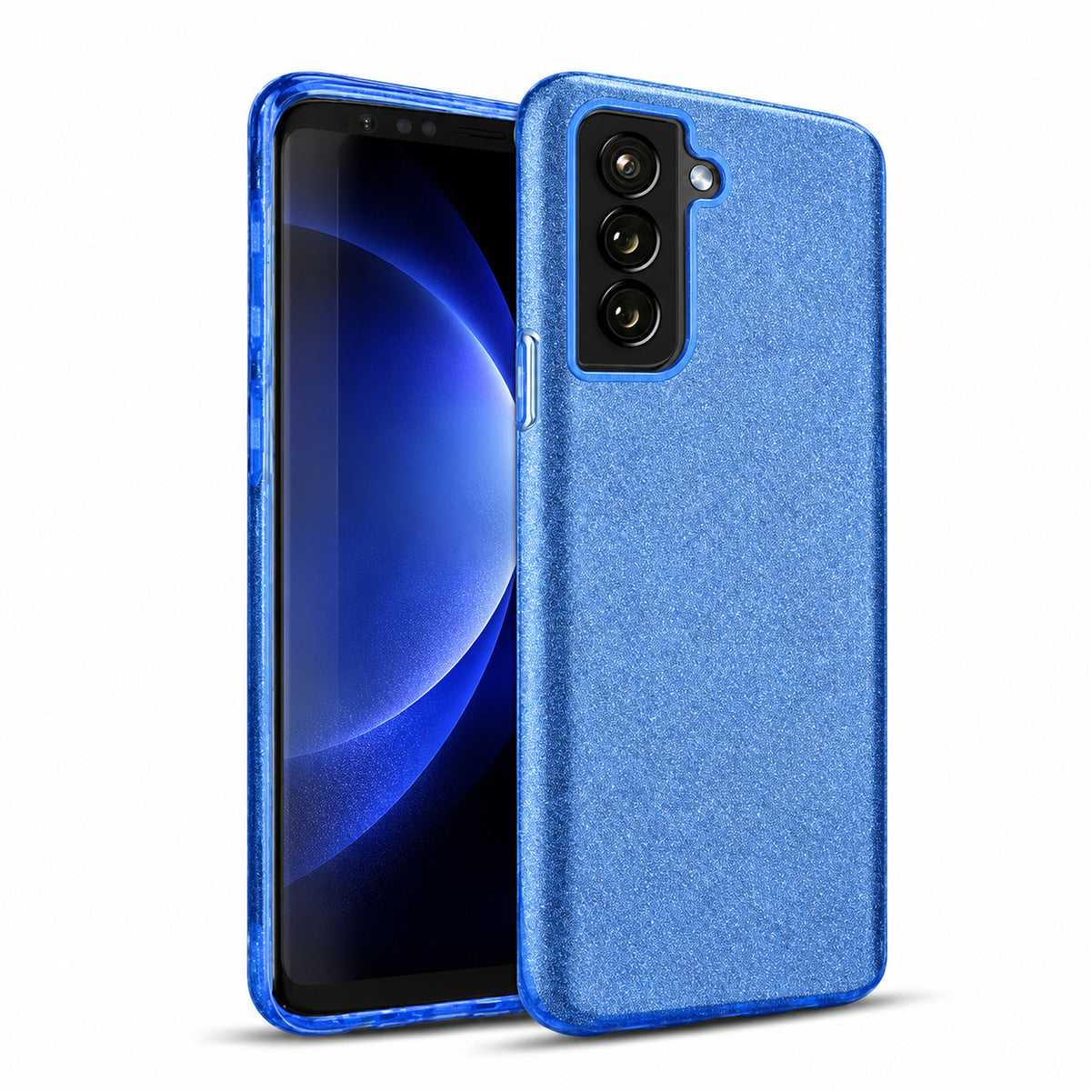 3-in-1 Glitter Case for Samsung Galaxy S21 Plus - Blue