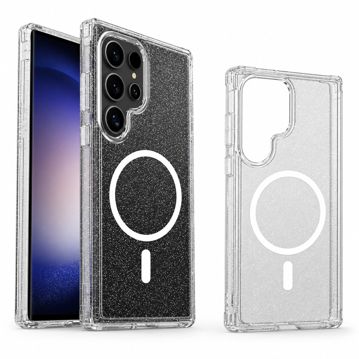 Premium MagSafe Symm Case for Samsung Galaxy S23 Ultra - Clear Sparkly