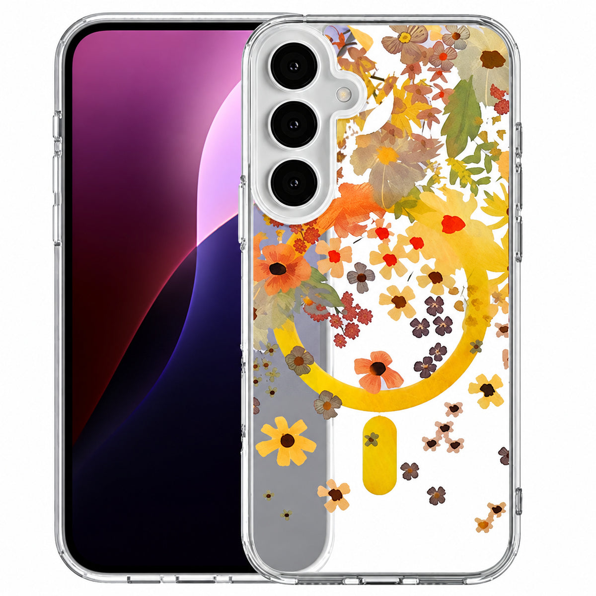 MagSafe Echo Design Case for Samsung Galaxy S25 Plus - Colorful Flowers