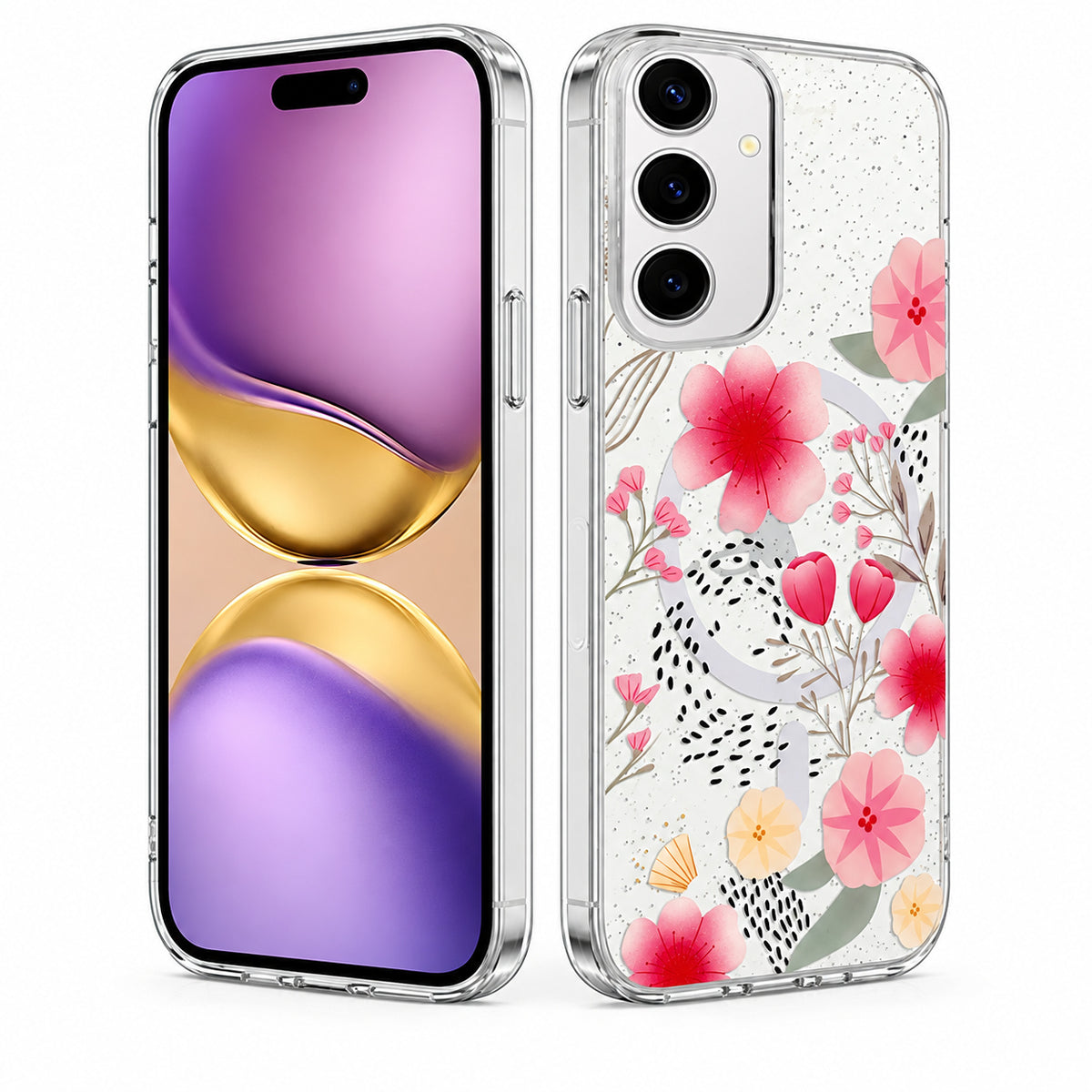 MagSafe Floral Fusion Case for Samsung Galaxy S26 FE - Light Pink Flower