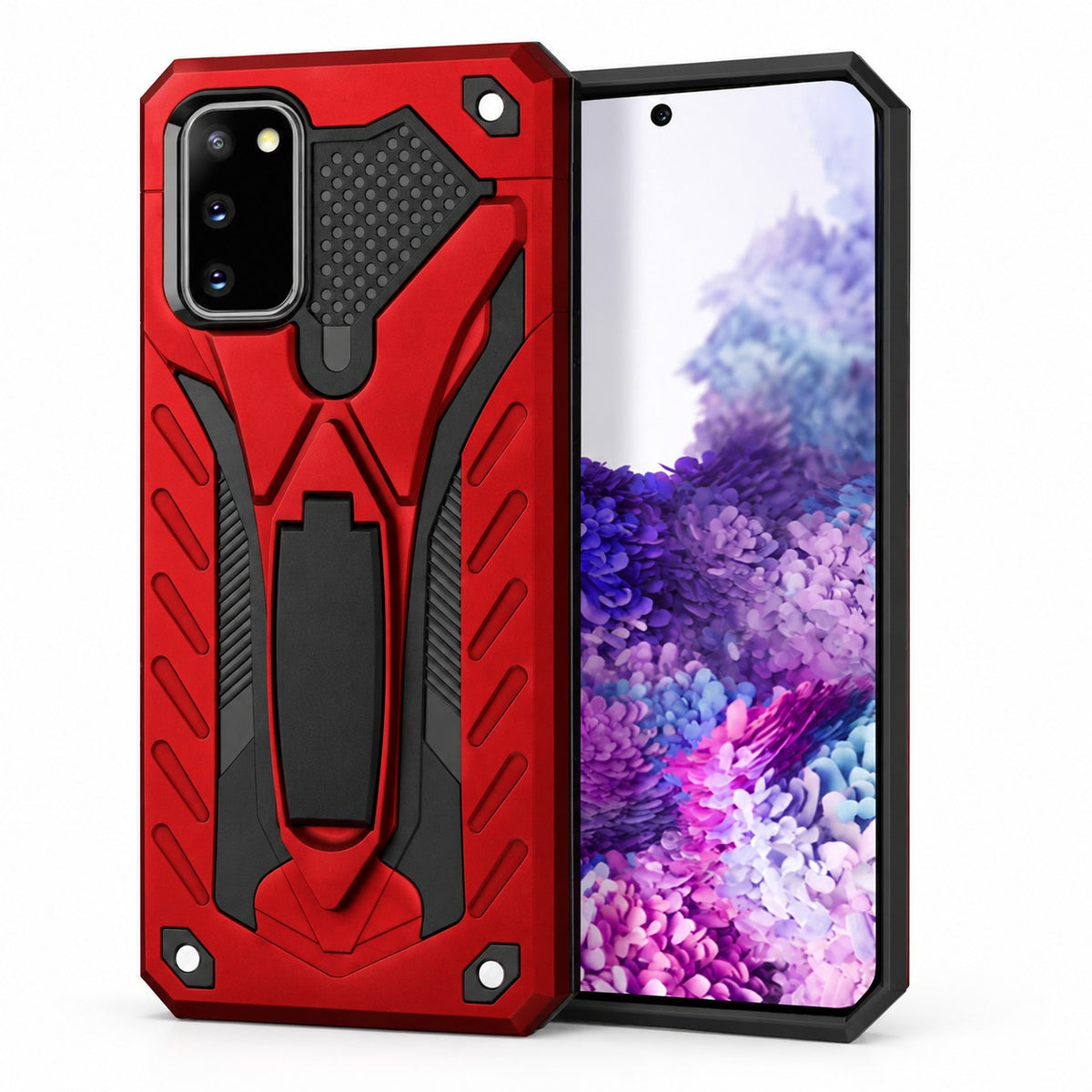 Rugged Defender w/ stand for Samsung Galaxy S20 Ultra - Red